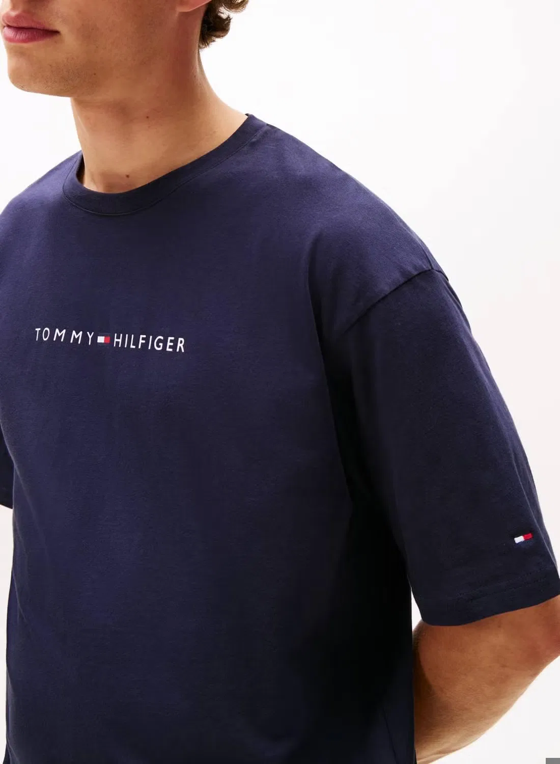 Футболка с логотипом Th original logo lounge Tommy Hilfiger, лазурный — фото 4