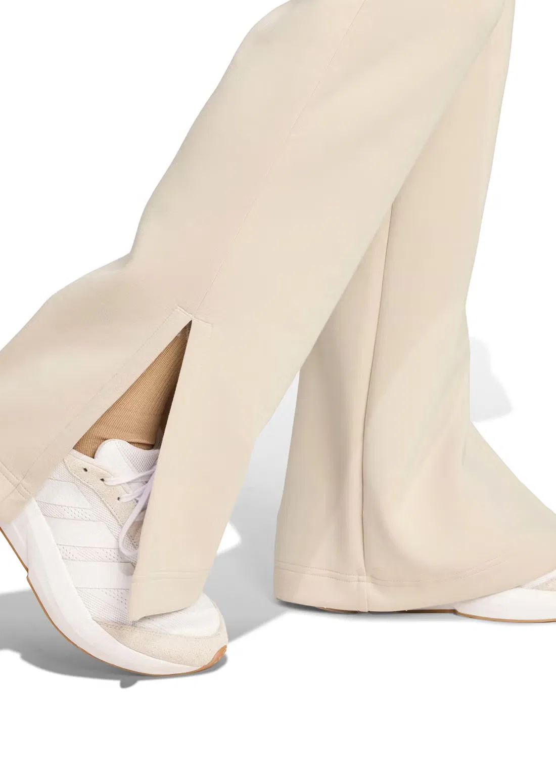 Брюки-клеш с высокой посадкой All SZN Soft Lux Adidas, бежевый — фото 4