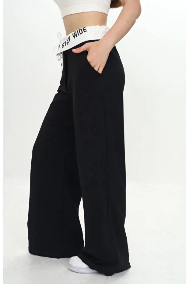 Детские спортивные штаны для девочек из хлопка Pantulux, Black — фото 3