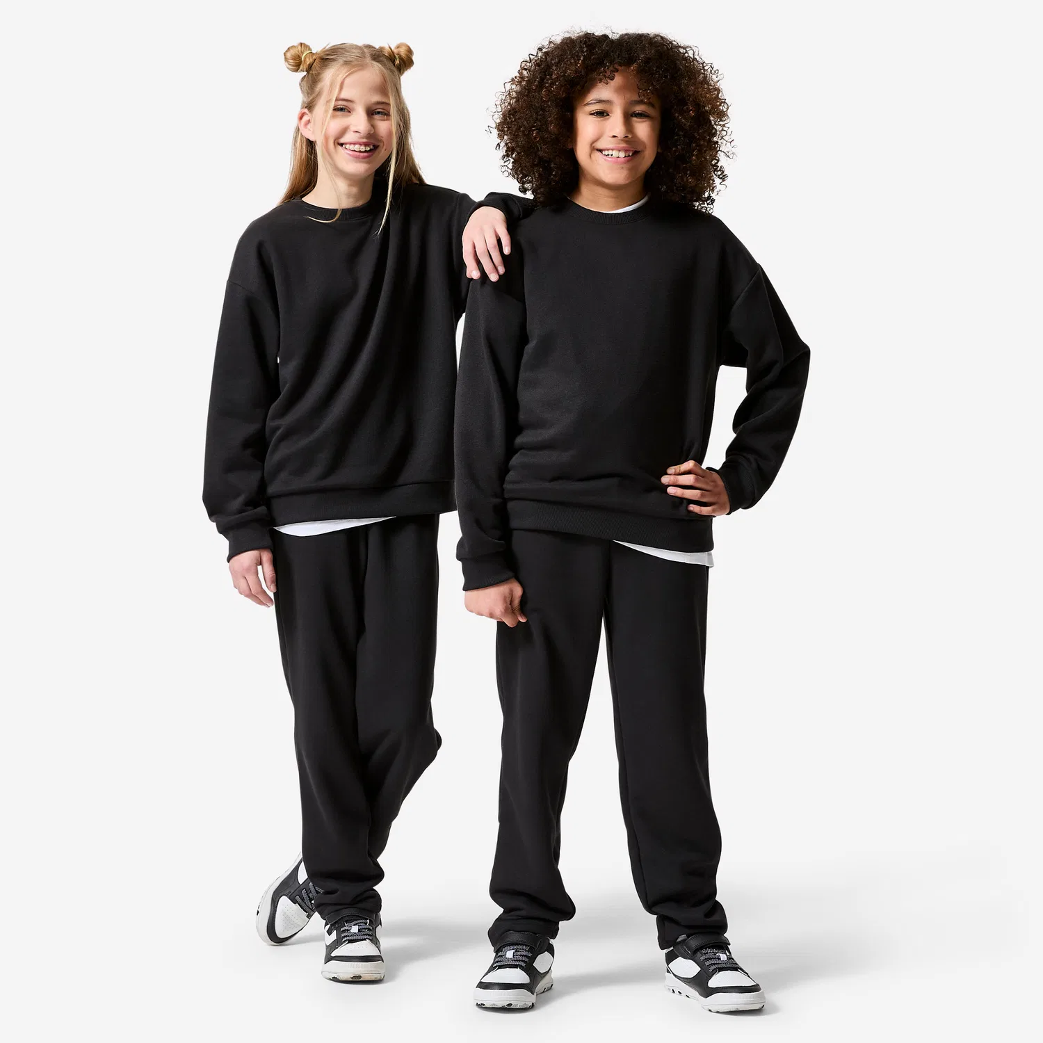 Детские утепленные спортивные штаны Jogginghose Kinder Fleece warm Decathlon, Schwarz — фото 2