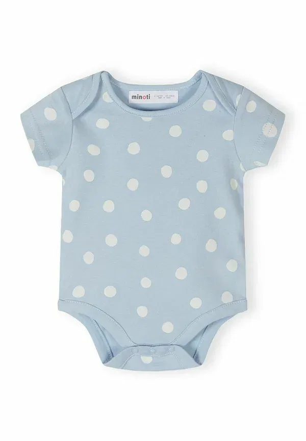 Боди с цветочным принтом 5 pack short sleeve dot and flower Minoti, Light Blue, Pink, Mint, розовый/светло-голубой/мятный — фото 3
