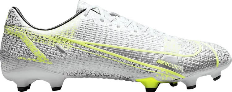 Бутсы Nike Mercurial Vapor 14 Academy FG MG 'Metallic Silver Volt', белый — фото 2