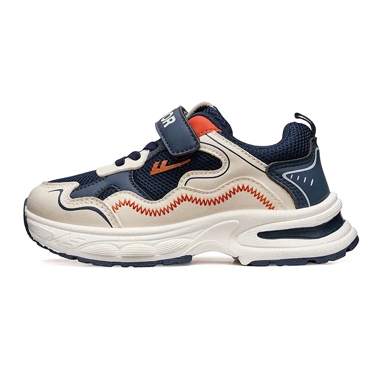 Детские кроссовки для мальчиков с принтом Dark Blue/Beige WARRIOR