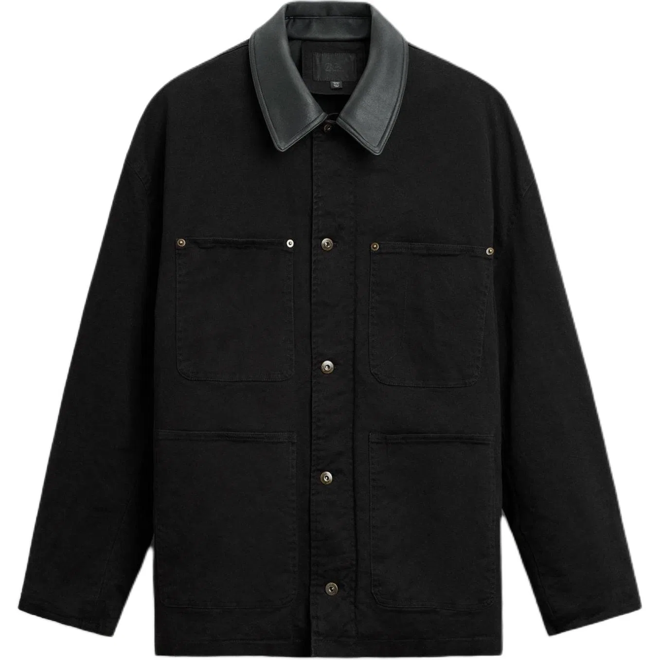 Мужское пальто пуховик с лацканами ZARA, Black