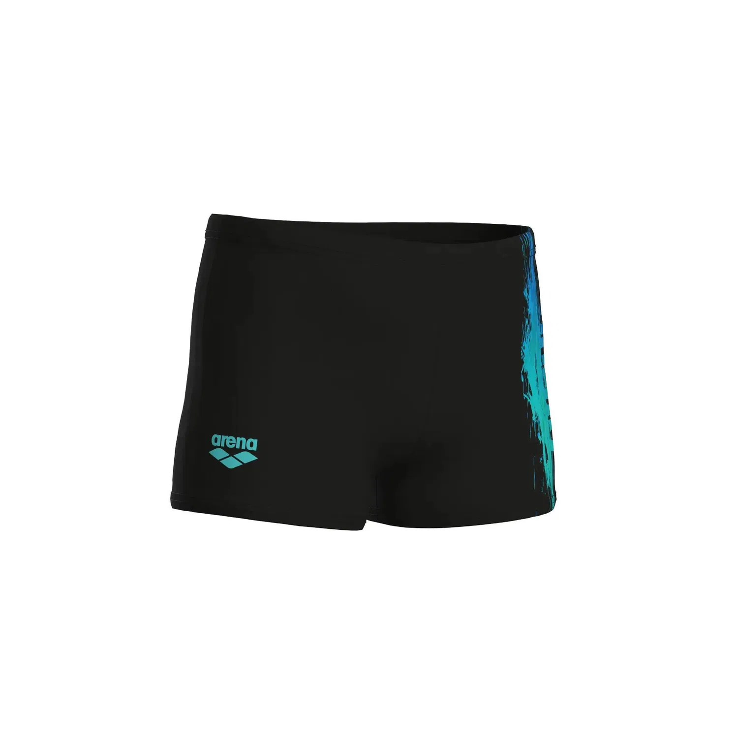 Детские плавки для мальчиков с принтом Paint Swim Short Arena, Schwarz Konigsblau Schwarz — фото 4