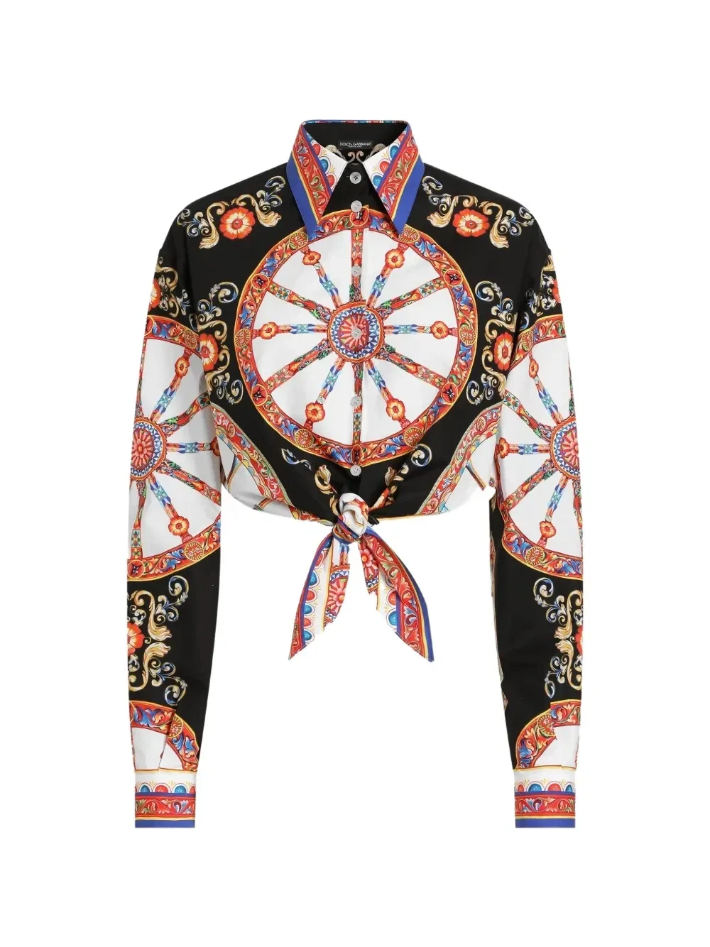 Рубашка с принтом Carretto Dolce & Gabbana, черный