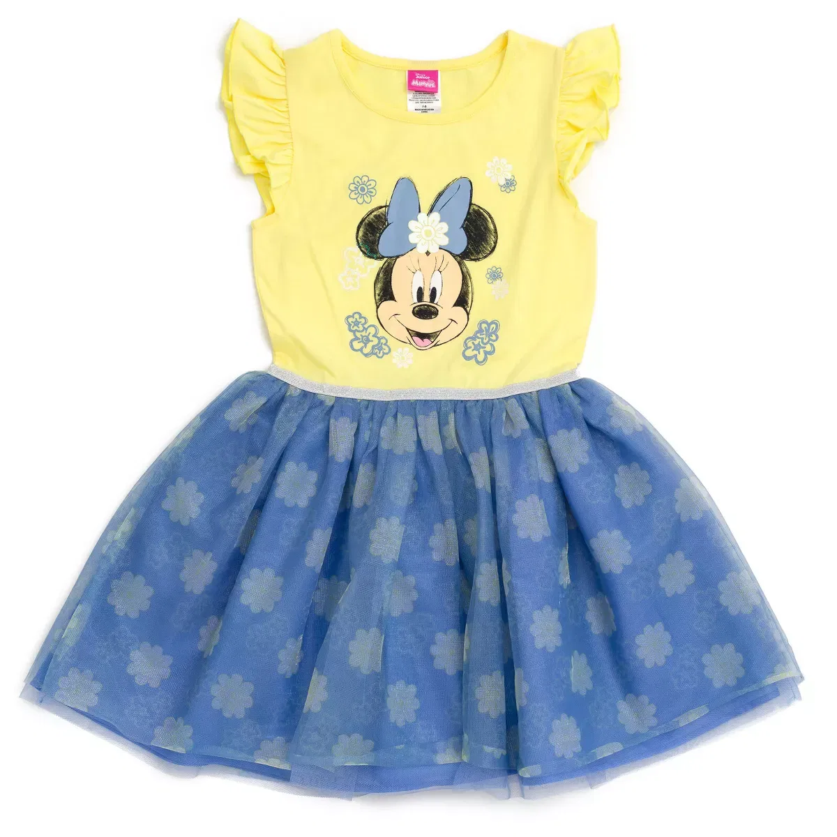 Детское платье для девочек без рукавов Disney Minnie Mouse, Yellow
