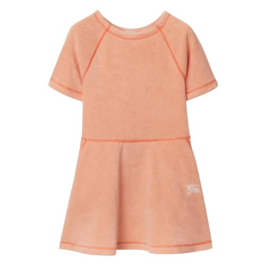 Платье из махровой ткани Kids Kirsty EKD Burberry, Dusky Coral