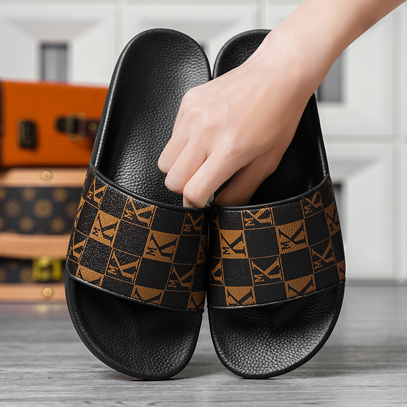 Dunnu Мужские слайдеры черно-коричневые, цвет Brown — фото 3