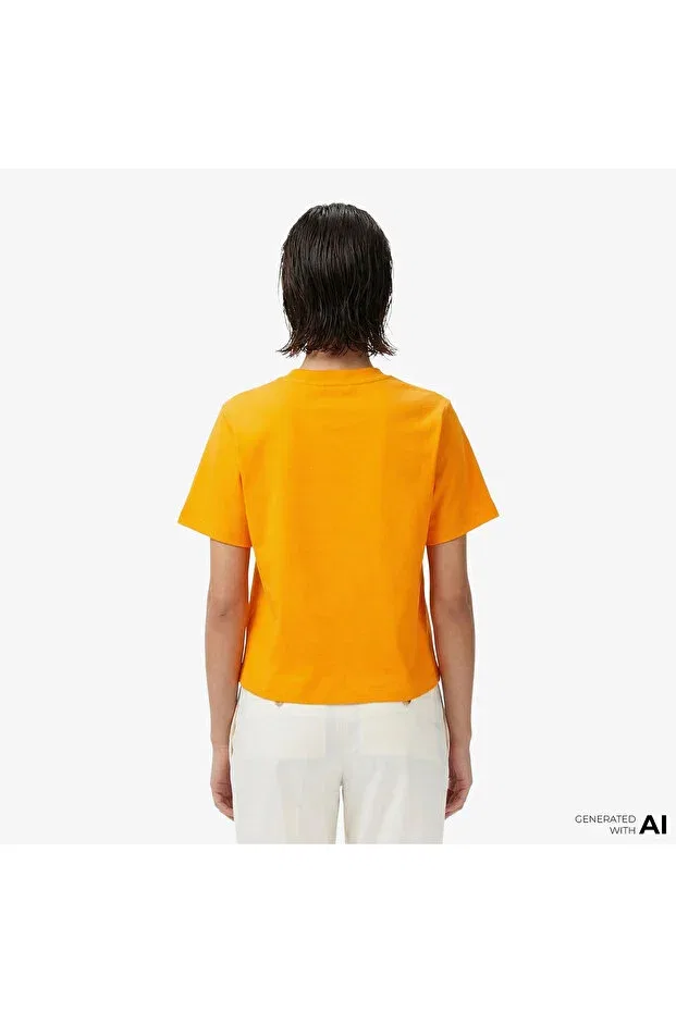 Женская футболка хлопковая Tommy Hilfiger, Orange — фото 2