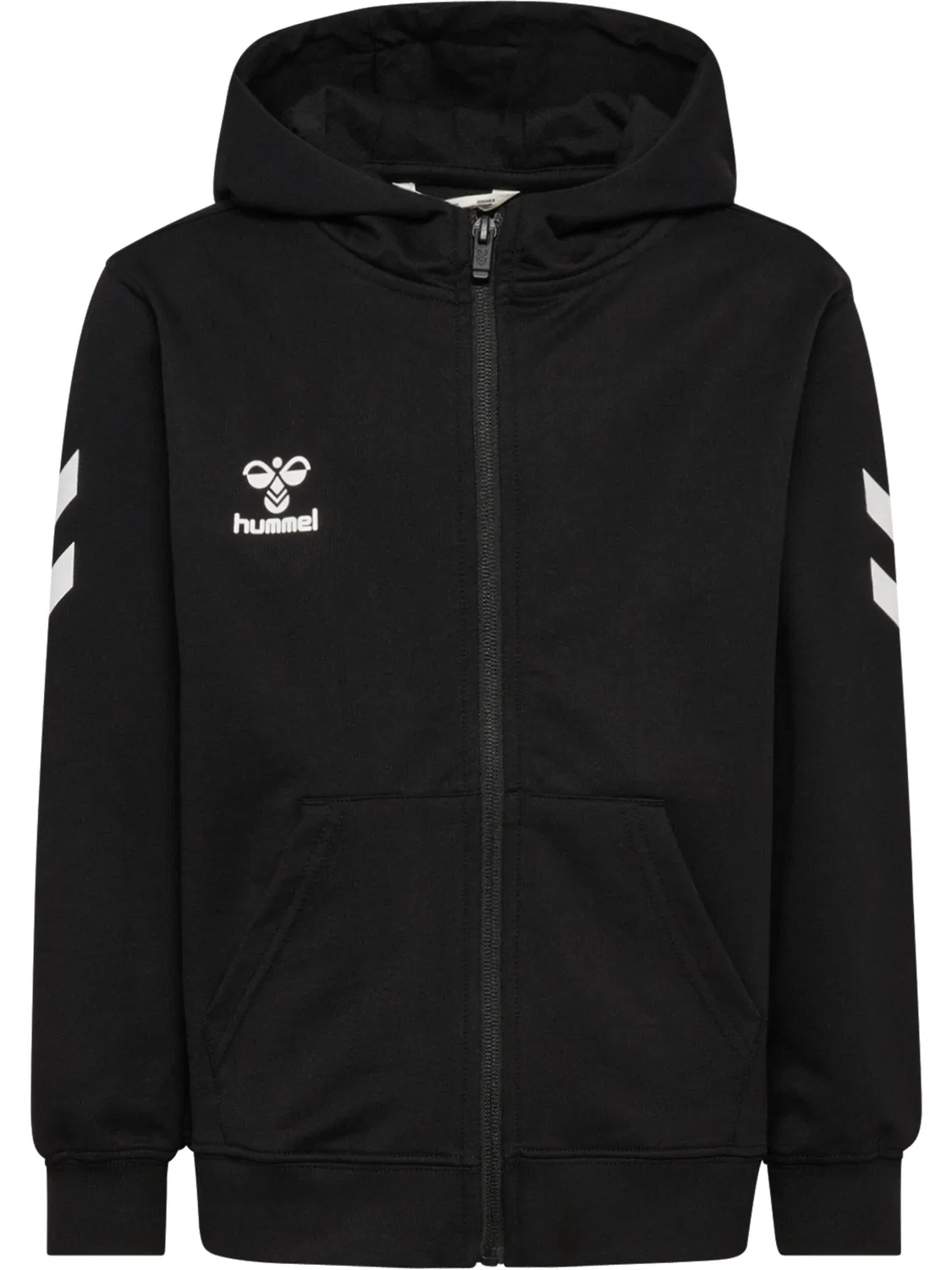Детское худи с принтом Hmlgo 2.0 Chevron Zip Hoodie Kids Hummel, Черный — фото 2