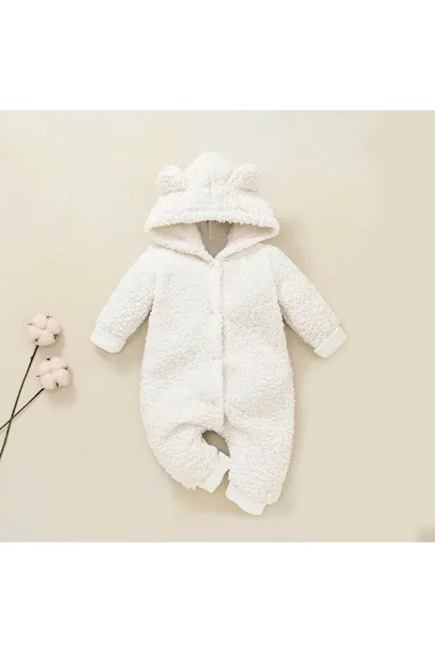 Детский комбинезон с капюшоном Winter Sweet Bubito, White