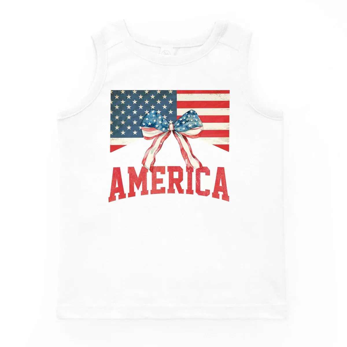 Детский топ без рукавов American Flag Coquette The Juniper Shop, White