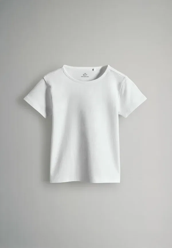 Футболка хлопковая Regular fit-5 pack short sleeve crew neck - basic t-shirt The Set Grey, черный/серый — фото 3