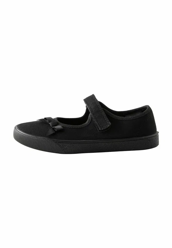 Туфли на плоской подошве с бантом School Bow Plimsoll Shoes Next, черный