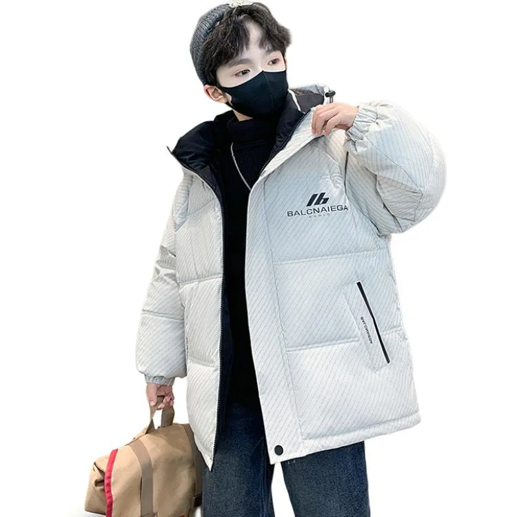 Детское стеганое пальто с капюшоном Beige Coat PLANDOO
