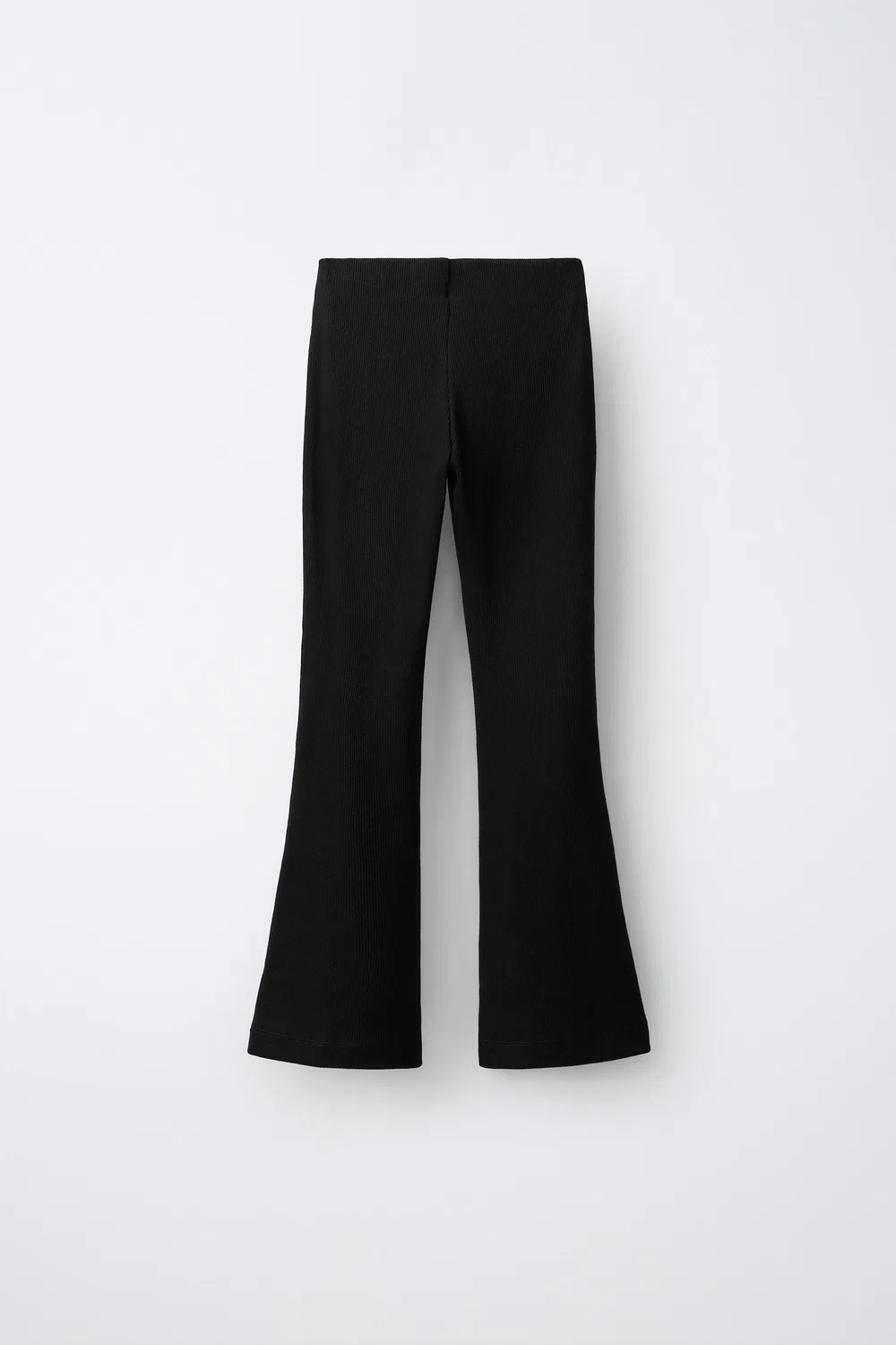 Расклешенные ребристые леггинсы ZARA, Black — фото 2