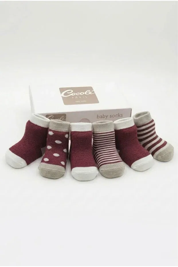 Детские носки для девочек хлопковые комплект 6 пар Cocole Socks, Multicolor — фото 2