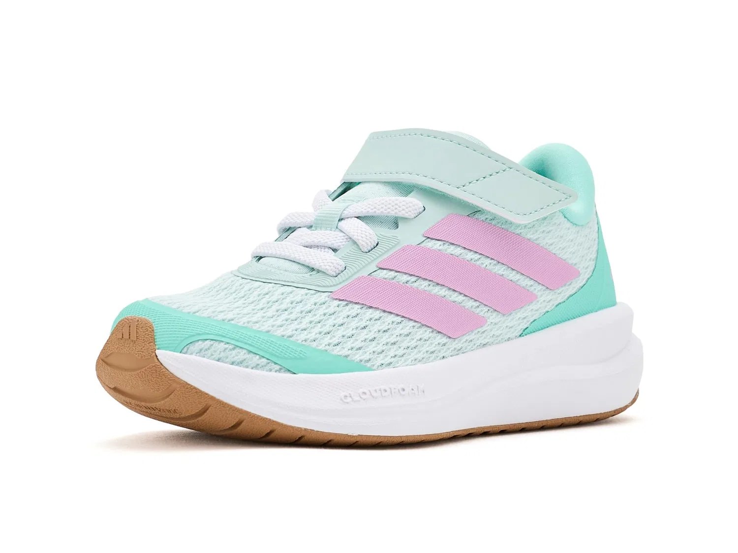 Кроссовки Run Falcon 6 с эластичным шнурком и ремешком (для маленьких детей) Adidas Kids, Halo Mint/Bliss Lilac/Flash Aqua