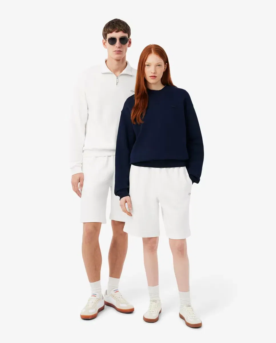 Мужские шорты из футера свободного кроя Lacoste, Белый