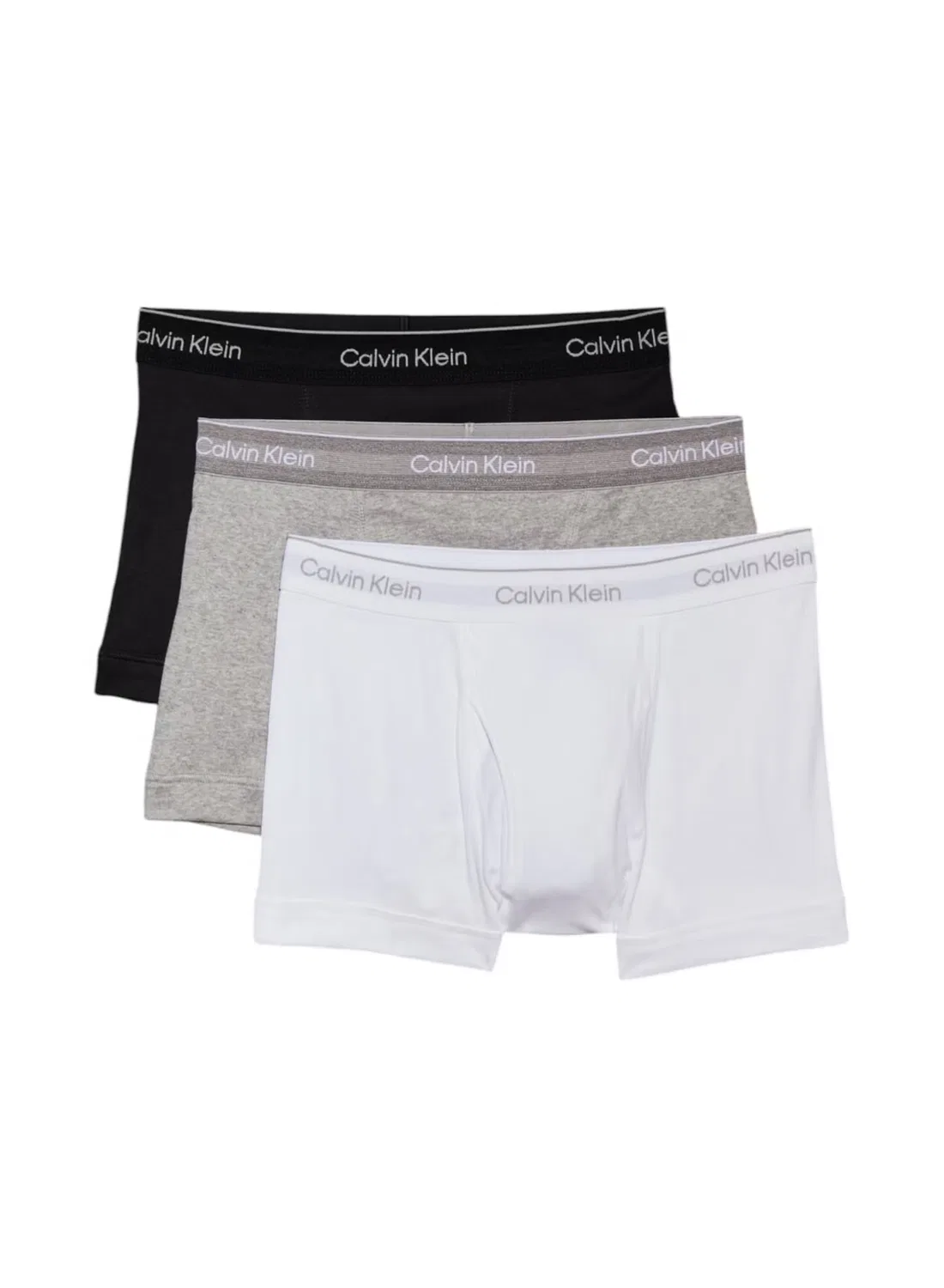 Трусы-боксеры хлопковые комплект 3 шт. Cotton Classics Calvin Klein, черный/серый/белый