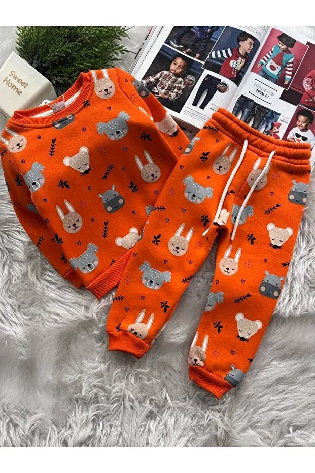 Детский комплект с принтом коала, кролик, плюшевый мишка Generic Brands, Orange — фото 2