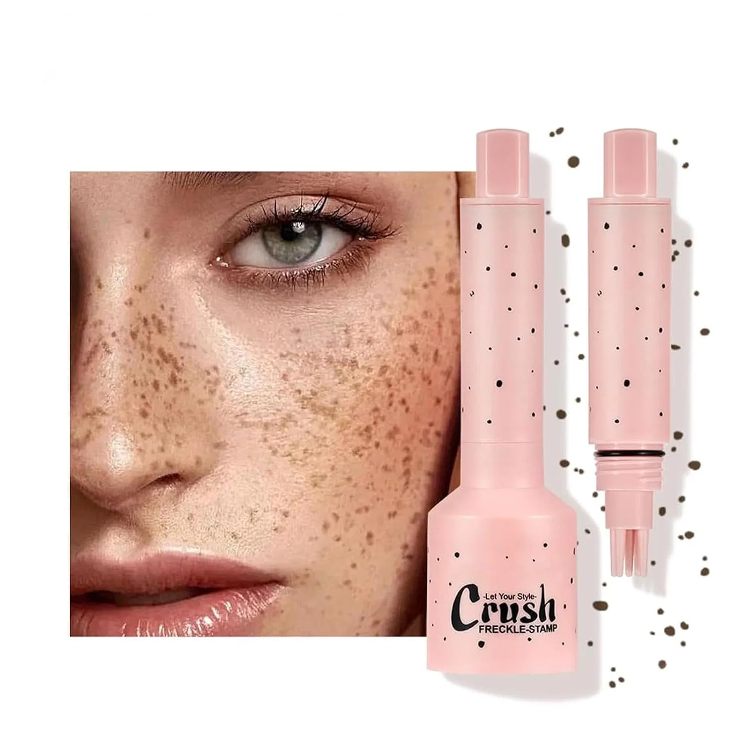 Трафарет для веснушек, Faux Freckles Stamp, mzvoo, 2 шт, 1.5 г, A — фото 4