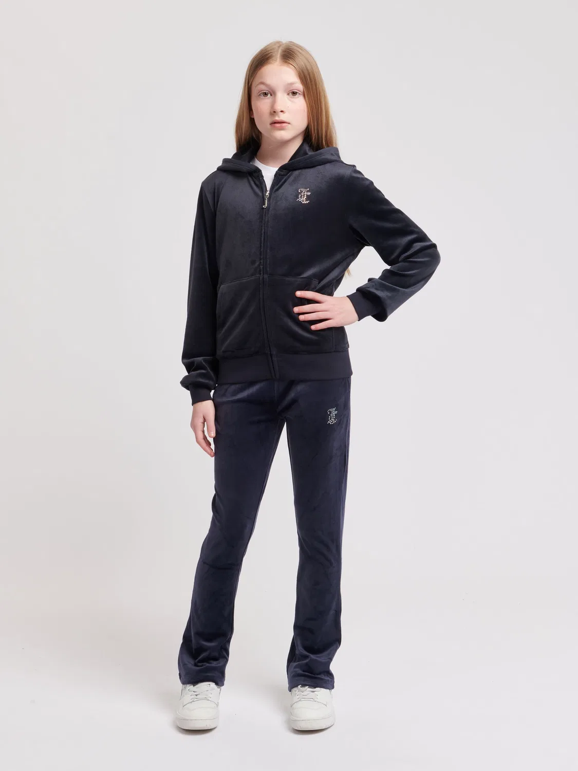 Джоггеры bootcut с диамантами Juicy Couture, синий — фото 2