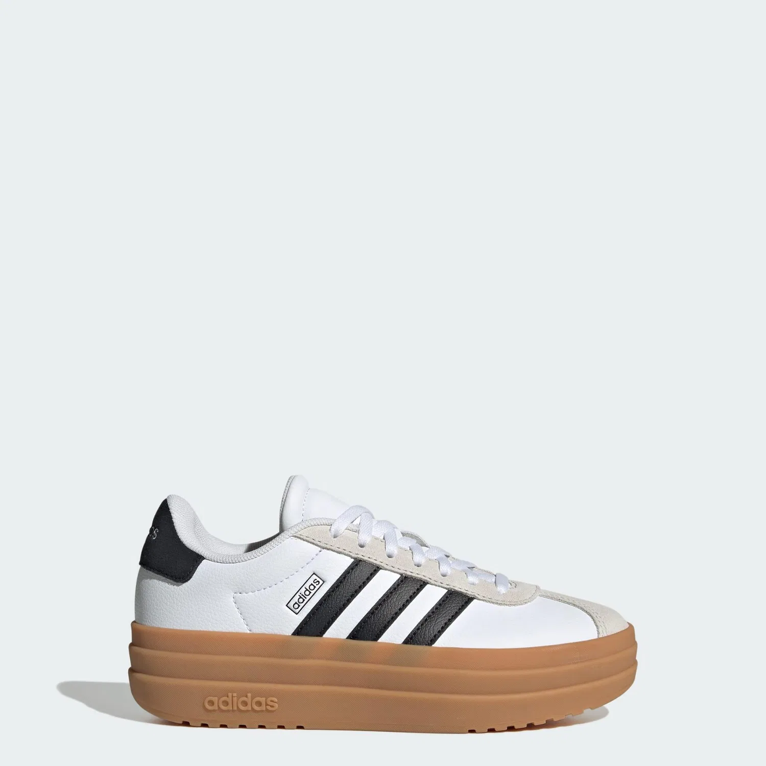 Детские кроссовки с T-носком VL Court Bold Adidas, Weiss Schwarz Braun — фото 2
