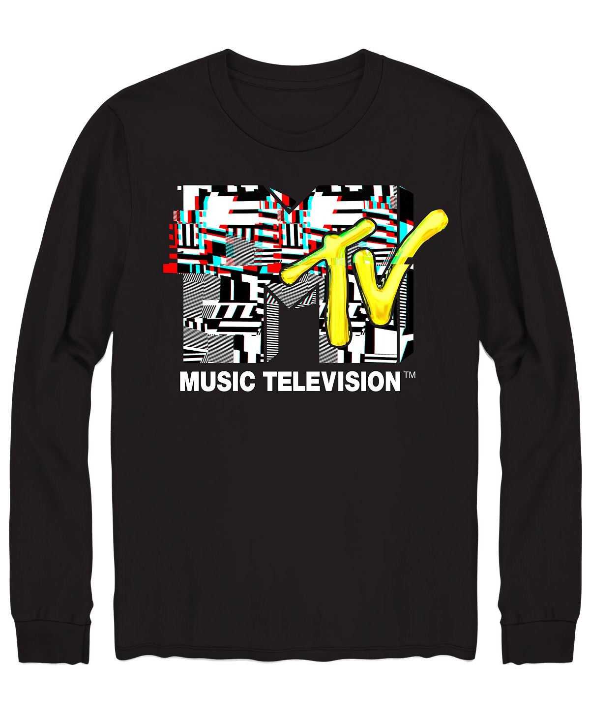 

Мужская футболка с рисунком mtv glitch AIRWAVES, мульти, Черный, Мужская футболка с рисунком mtv glitch AIRWAVES, мульти