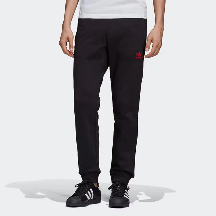 Штаны спортивные с логотипом Trefoil Adidas, черный — фото 3