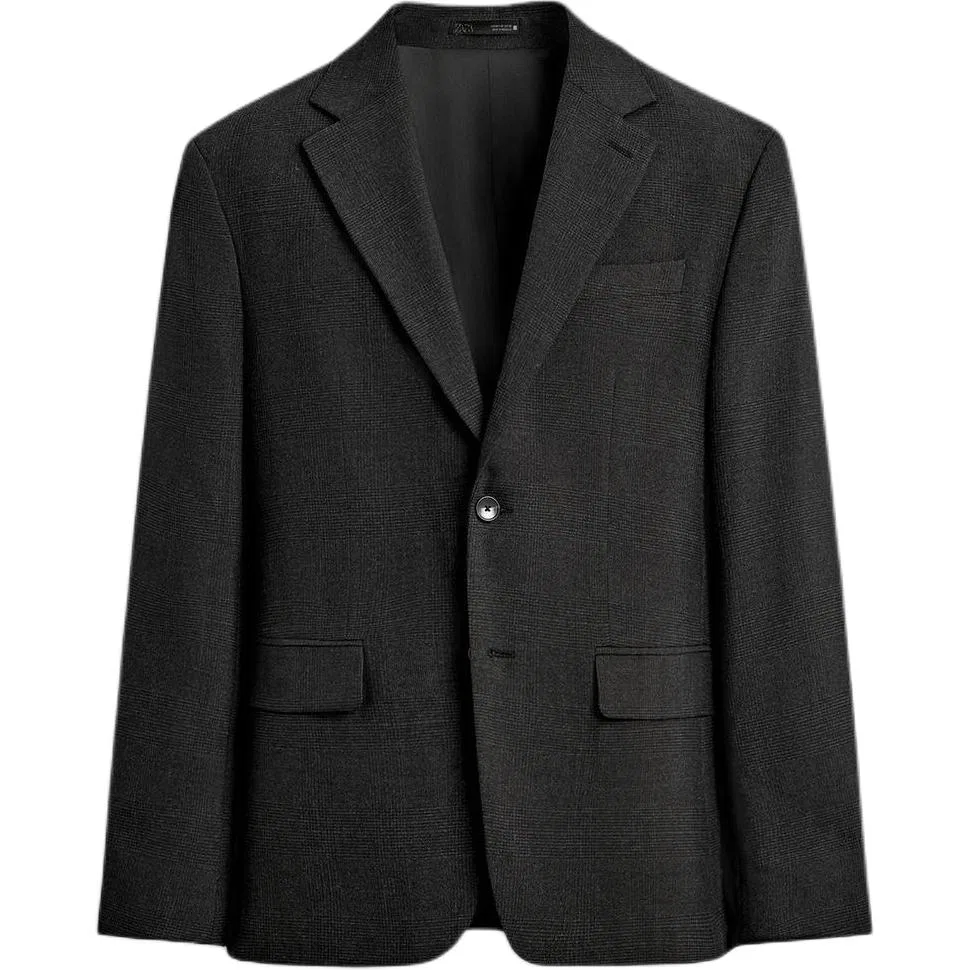 Мужской деловой костюм Charcoal Gray ZARA, Угольно-серый