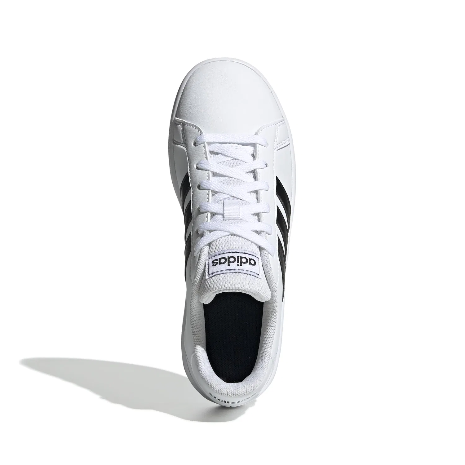 Детские кроссовки для мальчиков с синтетическим верхом Grand Court K Adidas, Cloud White Core Black — фото 3