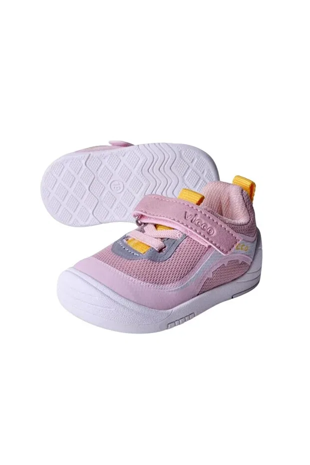 Детские туфли для девочек из кожзаменителя Burdu first step shoes Vicco, Powder — фото 3