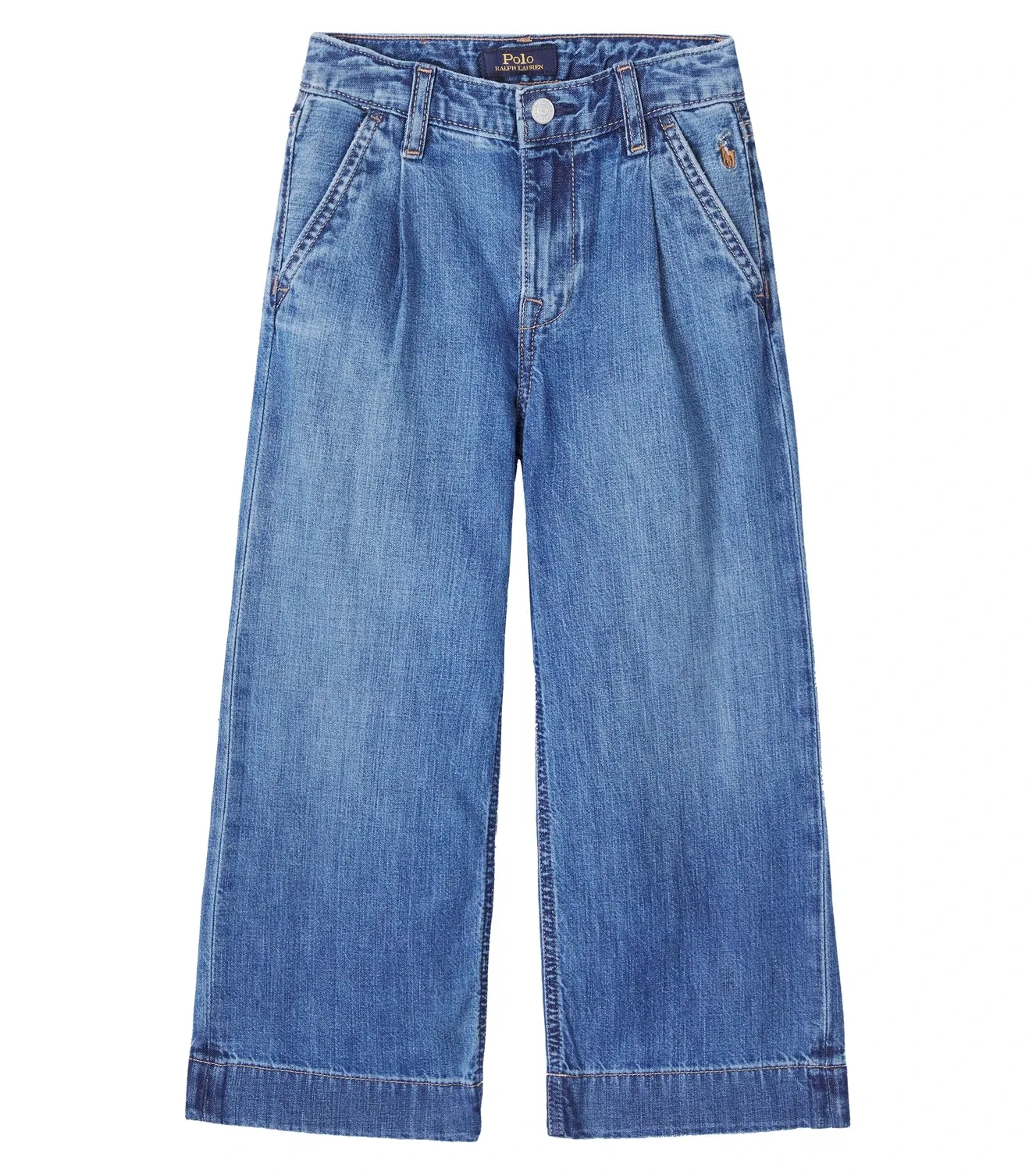 Джинсы с широкими штанинами Polo Ralph Lauren Kids, синий