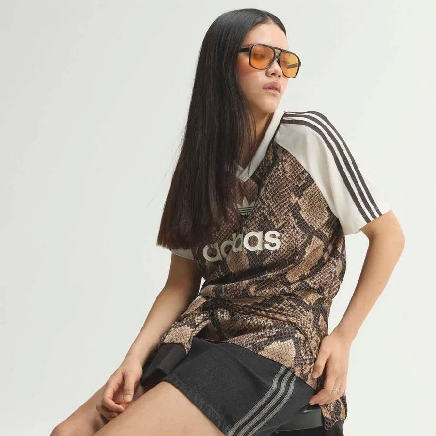 Женская футболка с длинным рукавом Stn Jrsy adidas, Бежевый — фото 2