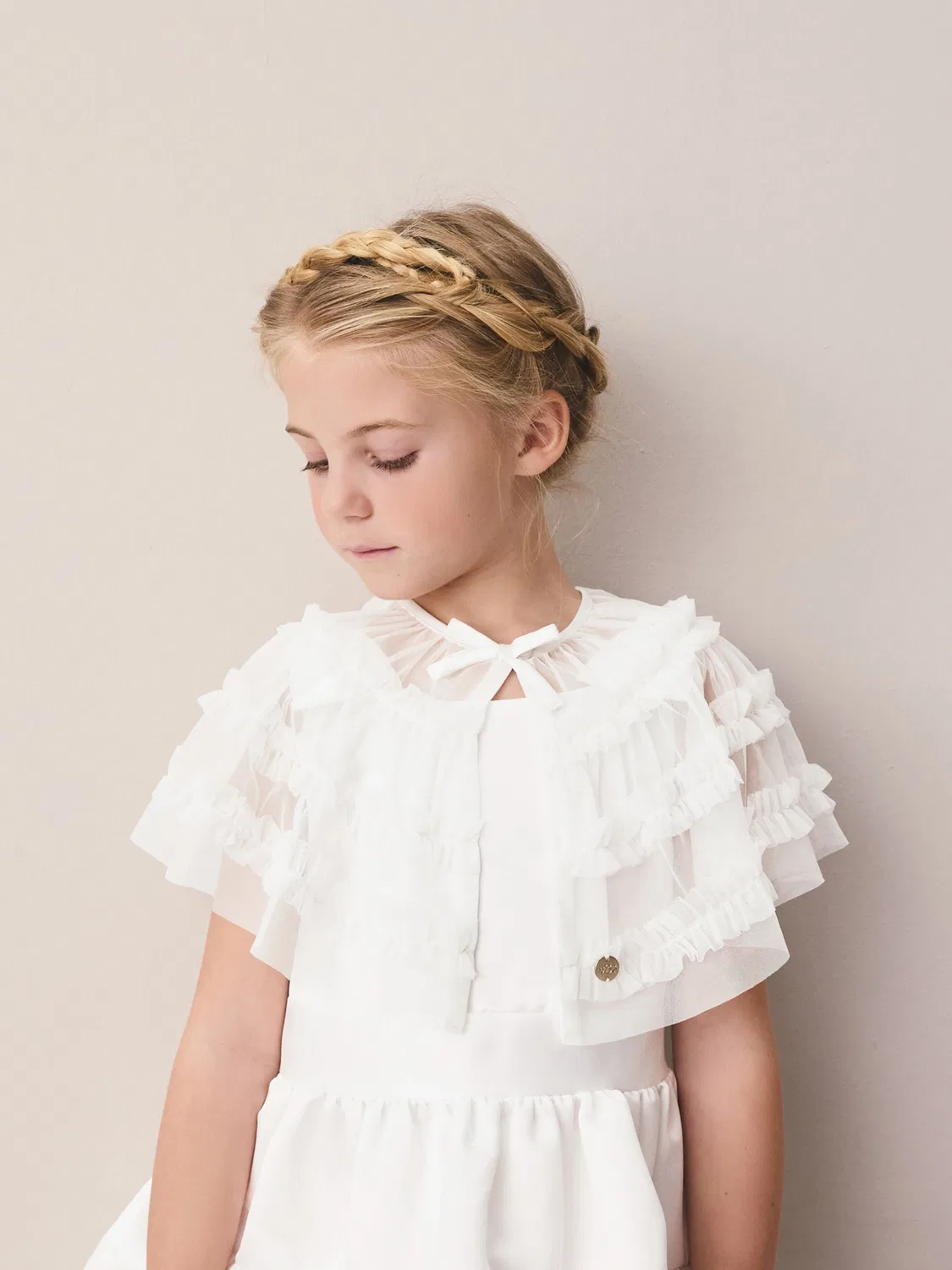 Кардиган-накидка кружевная Laura Ashley, белый