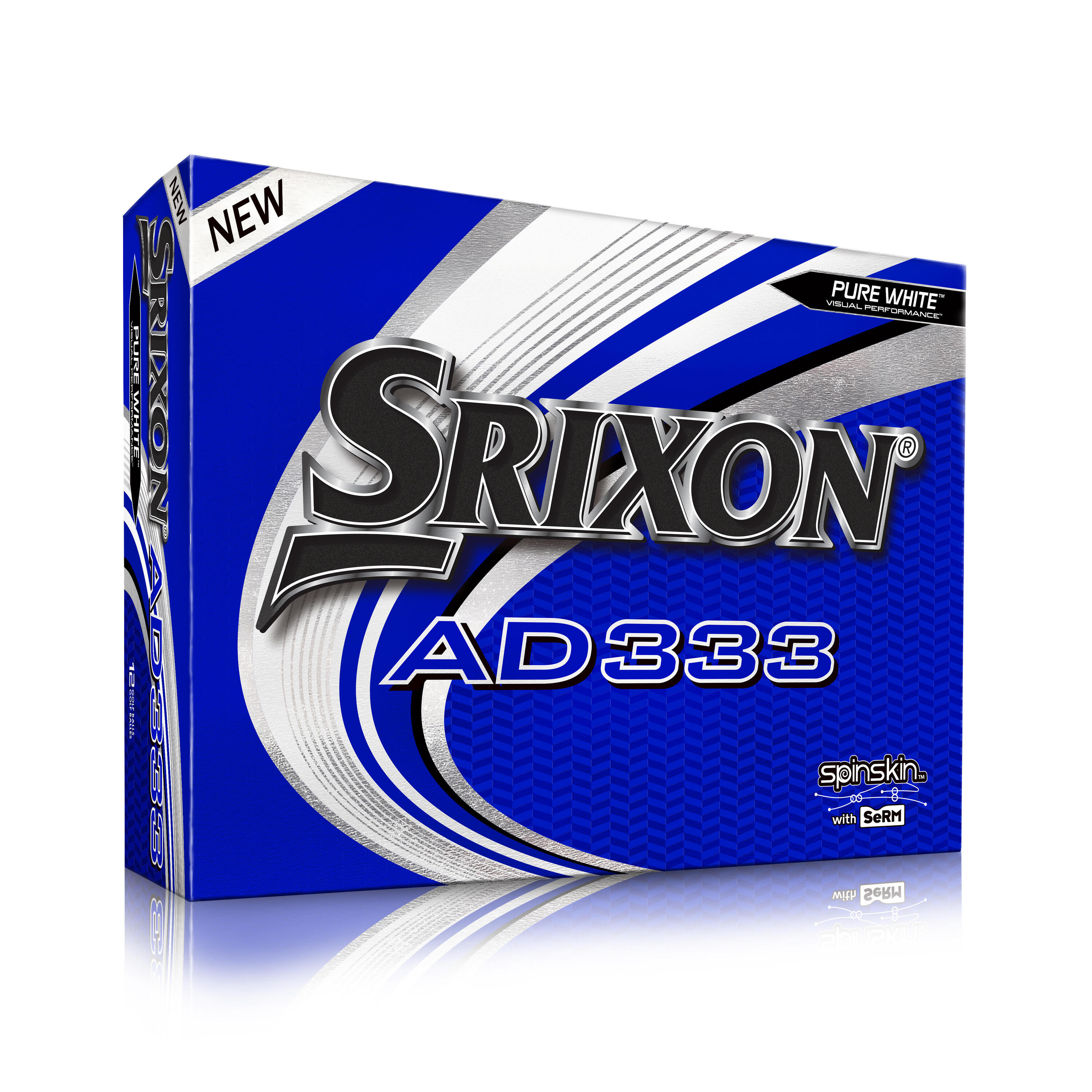 Мячи для гольфа AD333 12 штук белые SRIXON, белый - фото