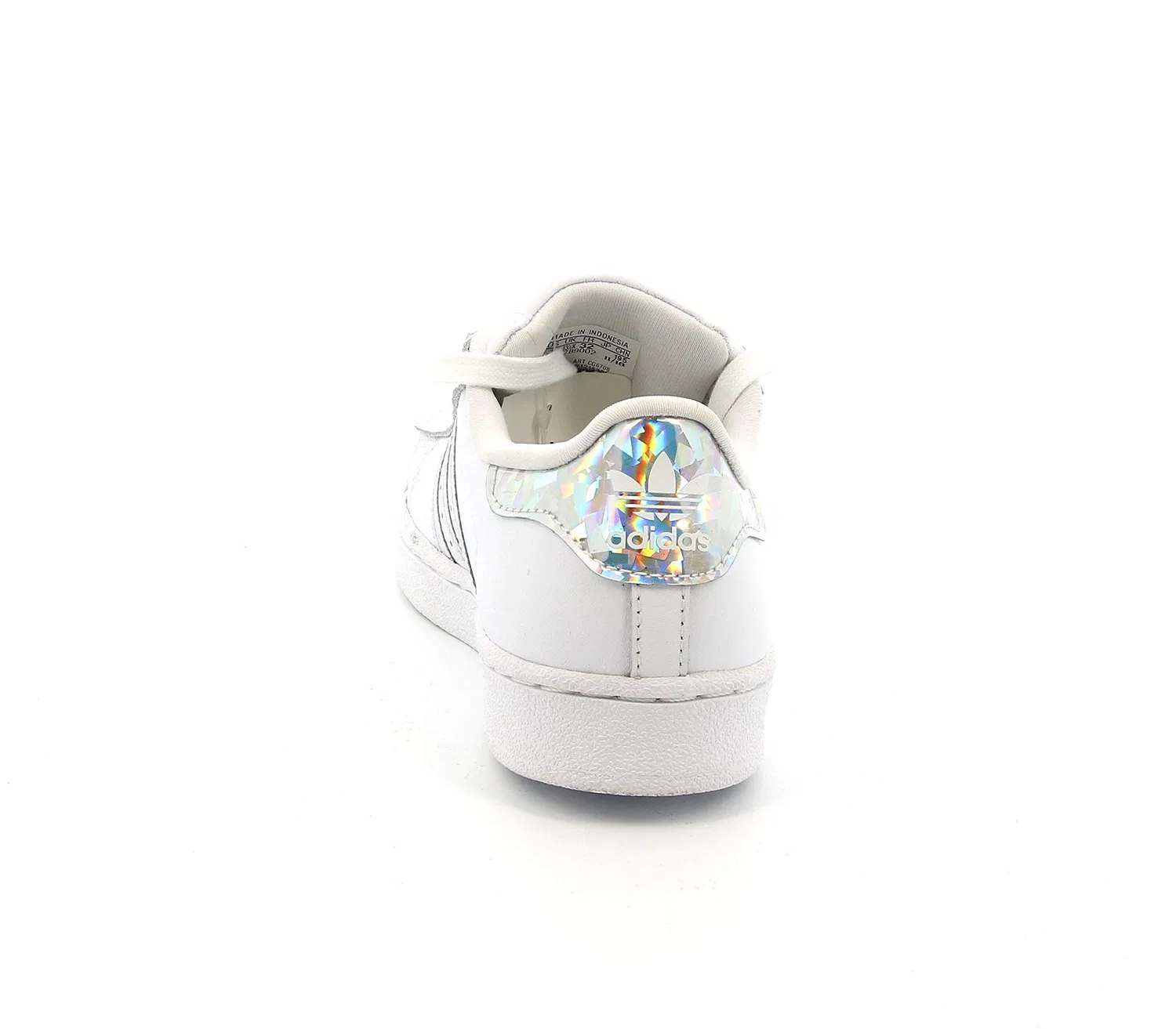 Детские кроссовки для мальчиков с замшевым верхом Adidas Superstar C, White 000 — фото 4