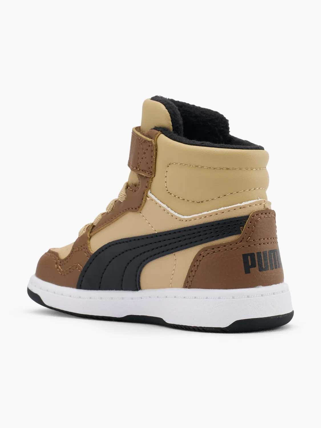 Детские зимние кроссовки с эластичной шнуровкой PUMA, бежевый — фото 3