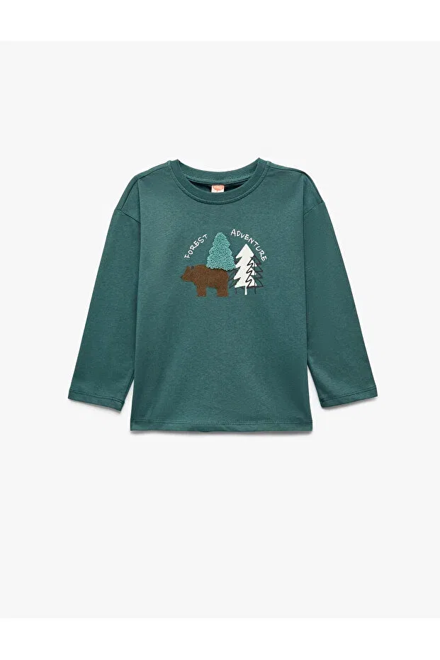 Детская футболка для мальчиков с вышивкой Koton, Green