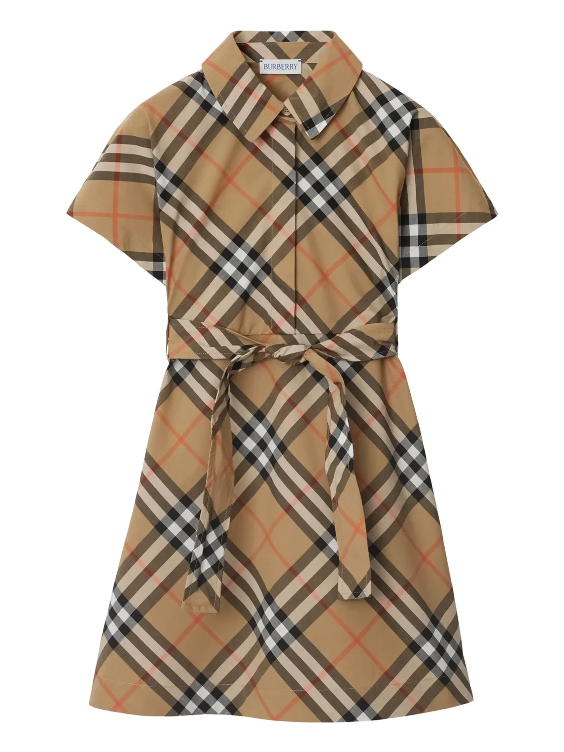 Платье с винтажным клетчатым узором Burberry, бежевый
