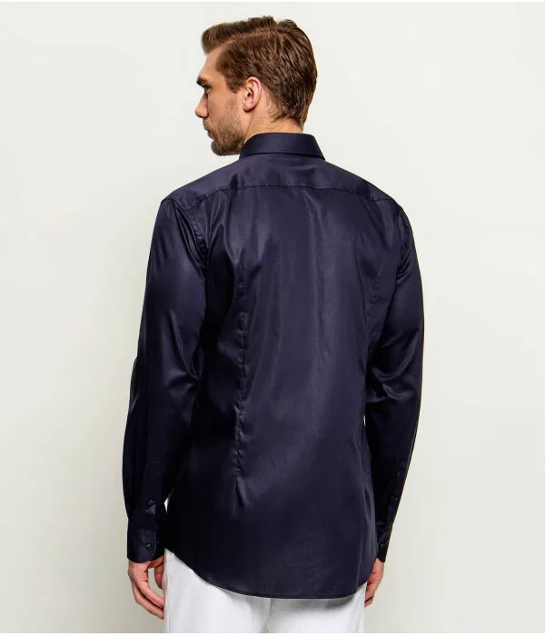 Мужская рубашка slim fit H-HANK-K-C3-261 BOSS, Blu Marino — фото 3