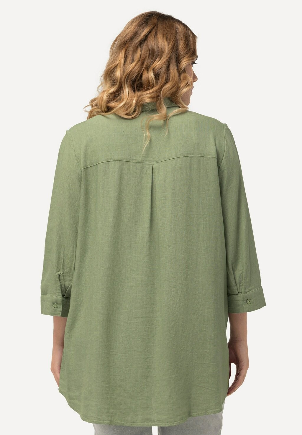

Блузка на пуговицах 3/4 SLEEVE Ulla Popken, светло-зеленый