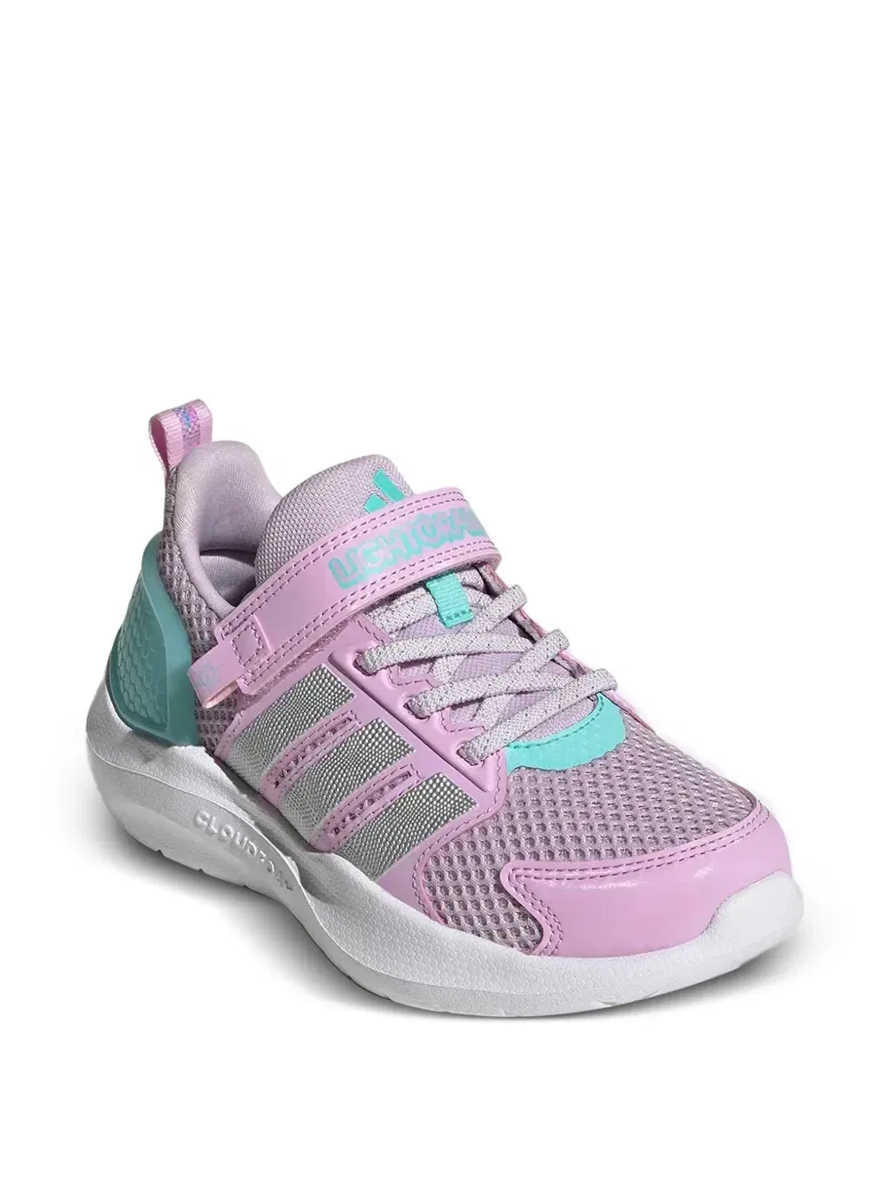 Сетчатые кроссовки на липучке Adidas Kids, розовый