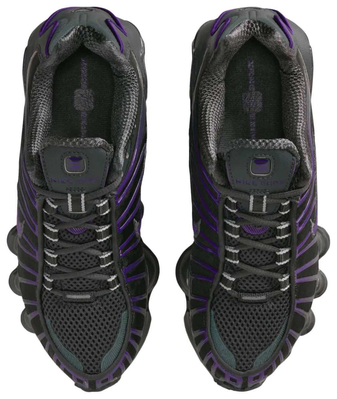 Кроссовки для девочек Shox TL Nike, цвет Smoke Grey/Court Purple — фото 4