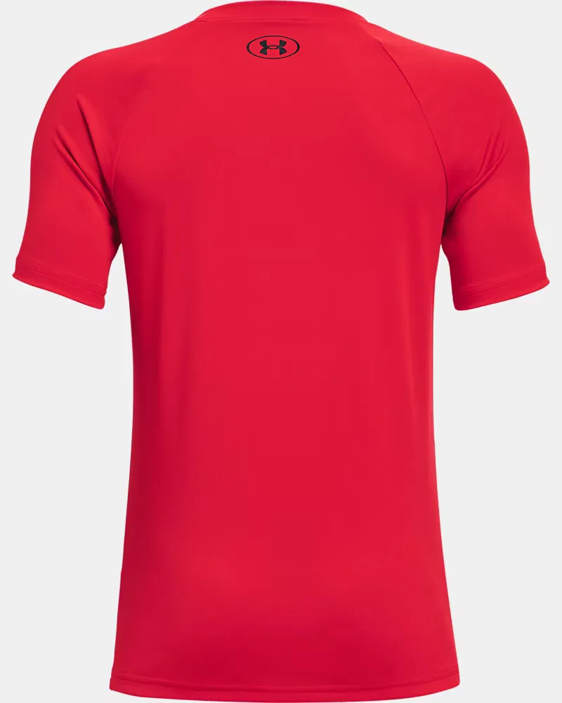 Футболка для мальчиков быстросохнущая UA Tech Big Logo UnderArmour, Red/Black — фото 2