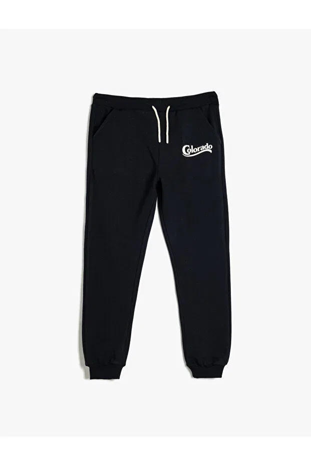 Детские спортивные штаны для мальчиков с принтом Koton, Navy Blue