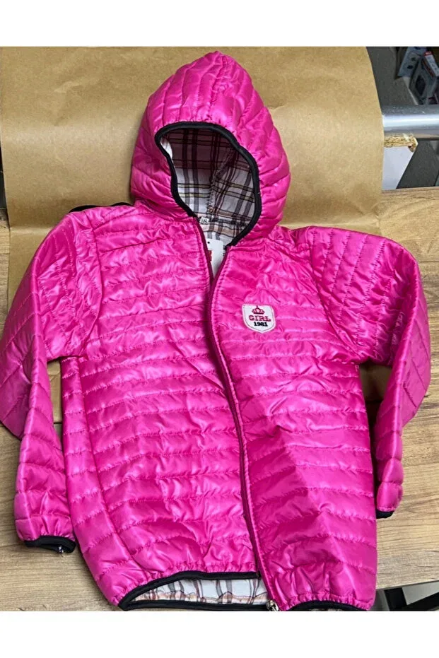 Детское пальто для девочек с капюшоном College Rc Crispy, Pink — фото 4
