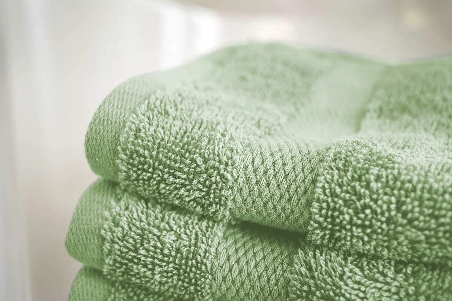 Набор мочалок Fluffy Washcloth, Cotton & Calm, 12 шт, 33x33 см, Sage Green — фото 4